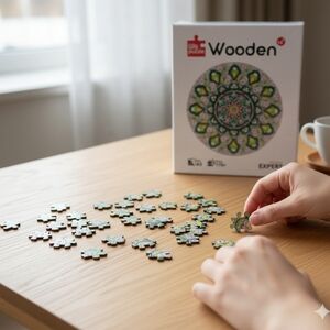 Colorful Mandala Wooden Puzzle